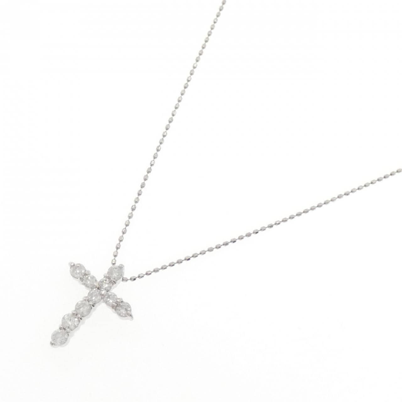 PT900/PT850 クロス ダイヤモンド ネックレス 0.50CT