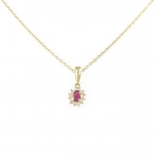 K18YG ルビー ネックレス 0.23CT