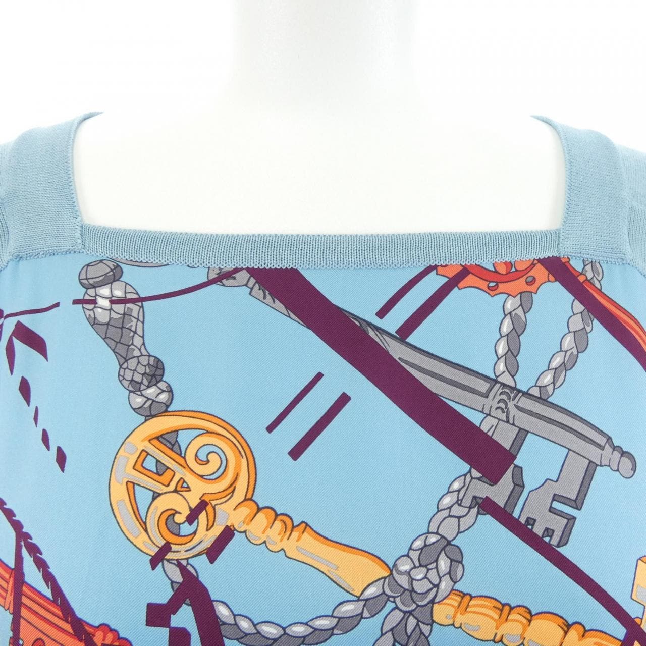 エルメス HERMES LES CRES *86-7726 ツイルレーヌ ワンピース