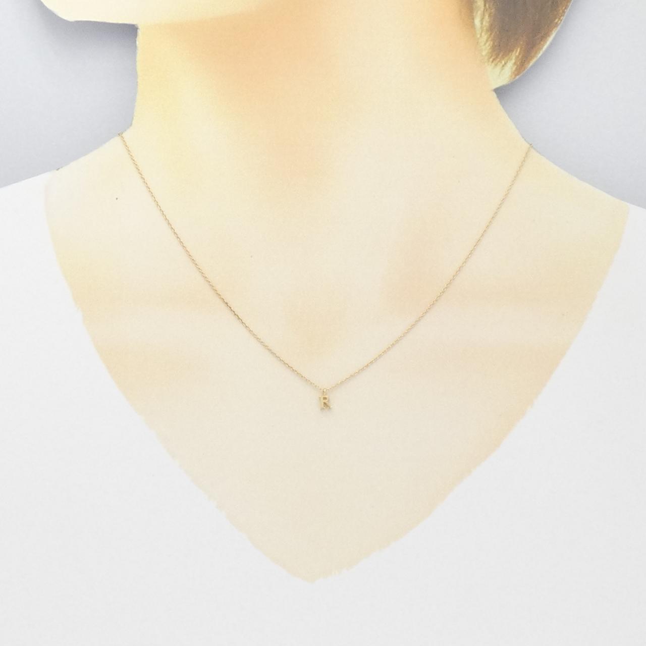 K18YG Initial R Necklace