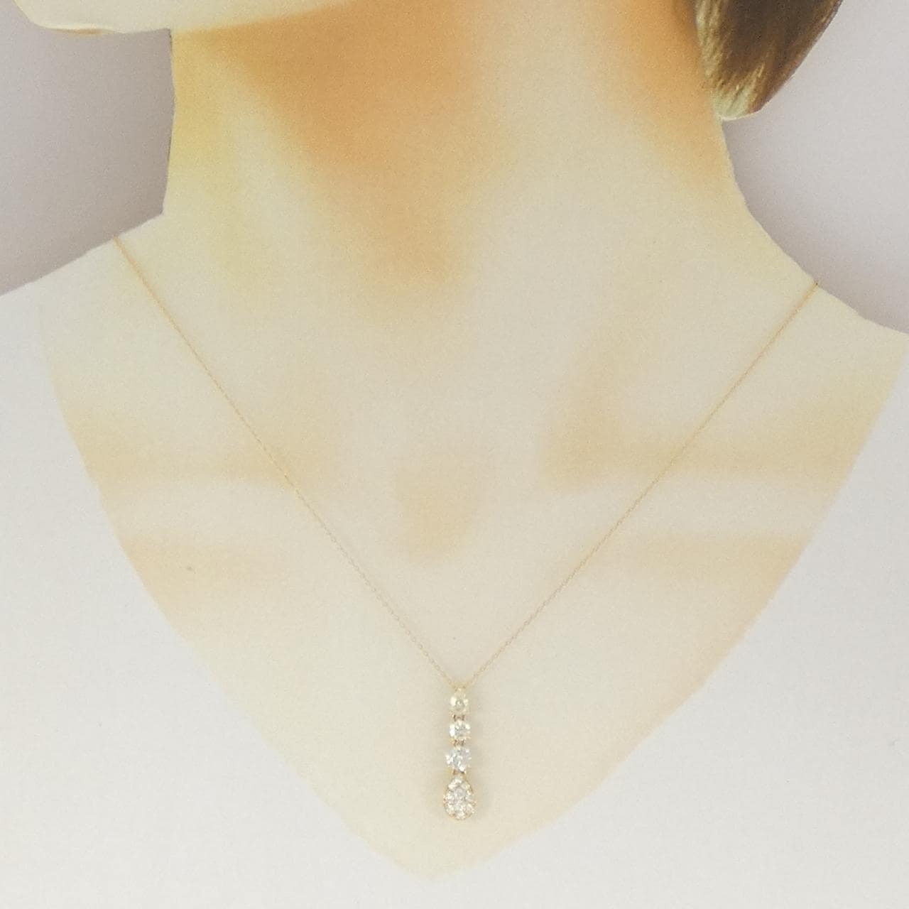 750YG/K18YG ダイヤモンド ネックレス 1.00CT