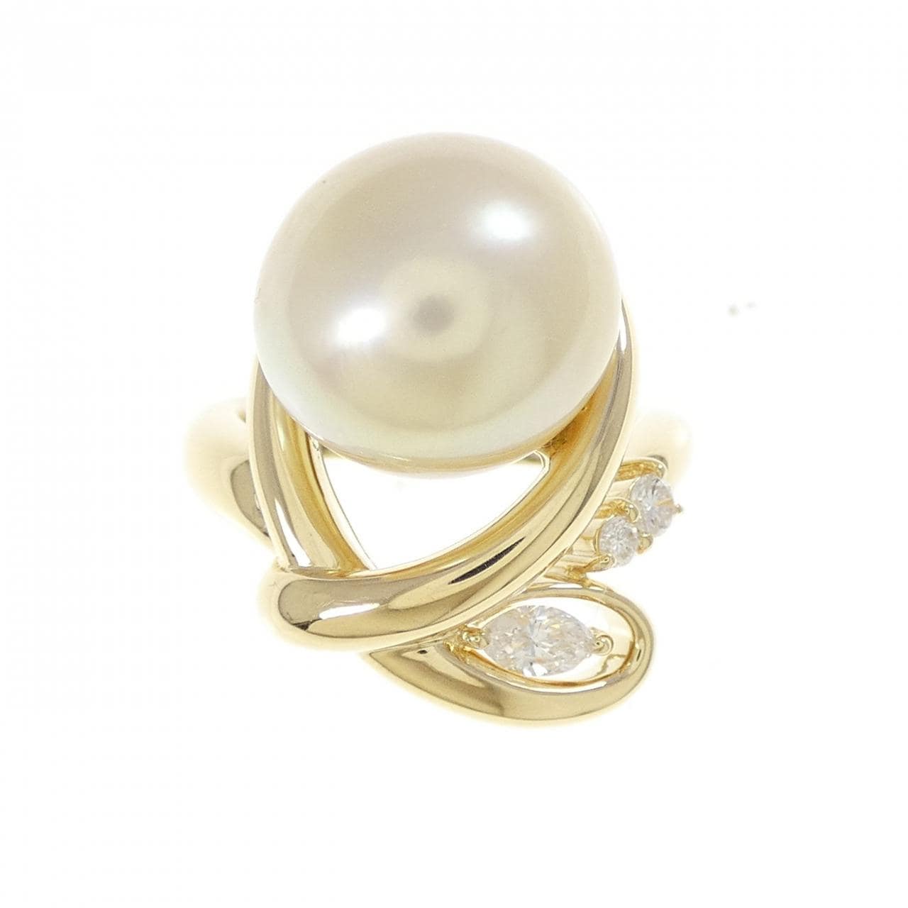 K18YG 白蝶パール リング