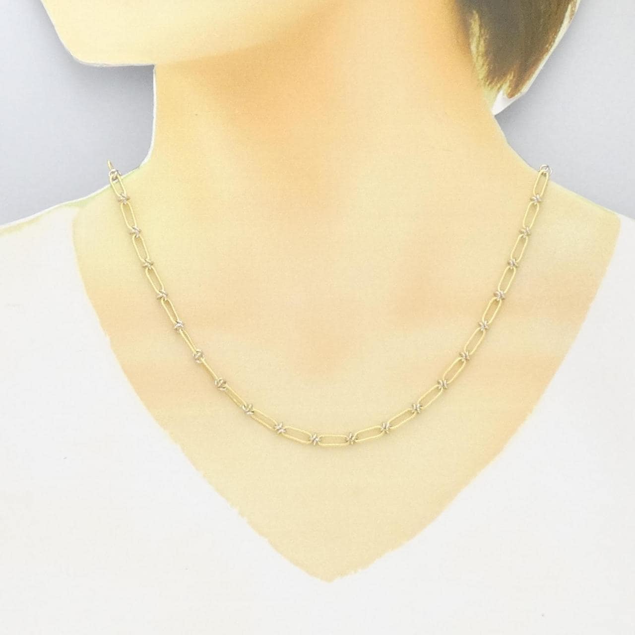 750YG/750WG necklace