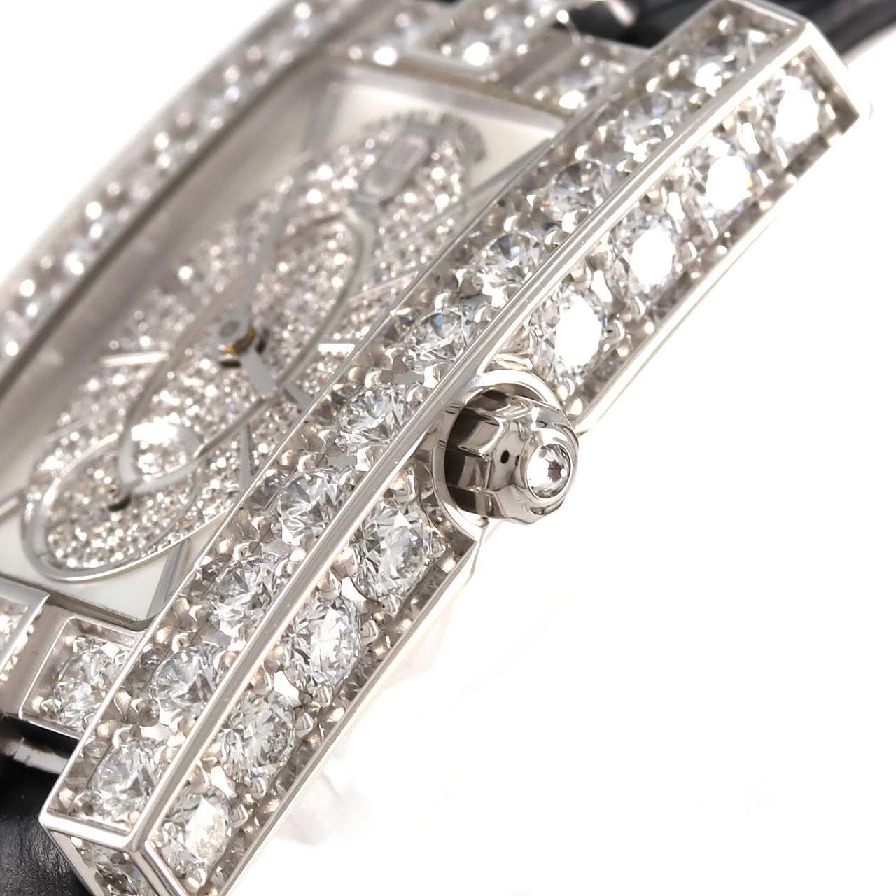 ハリーウィンストン アヴェニューエリプティック WG/D･センターパヴェ 310LQW/AVEQHM21WW241 WG クォーツ