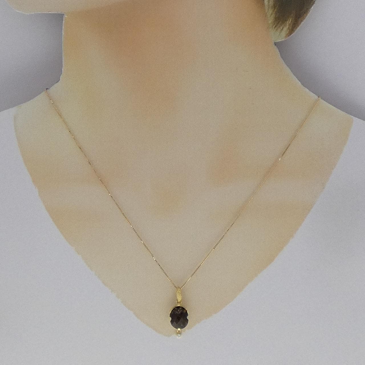 K18YG スモーキークオーツ ネックレス 3.51CT
