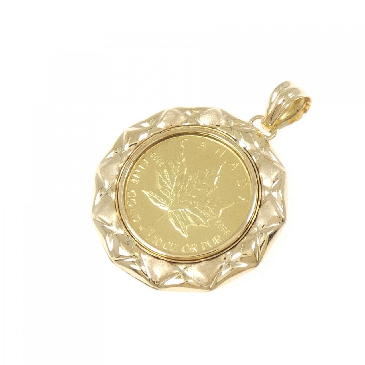 K18YG(枠) コイン ペンダント