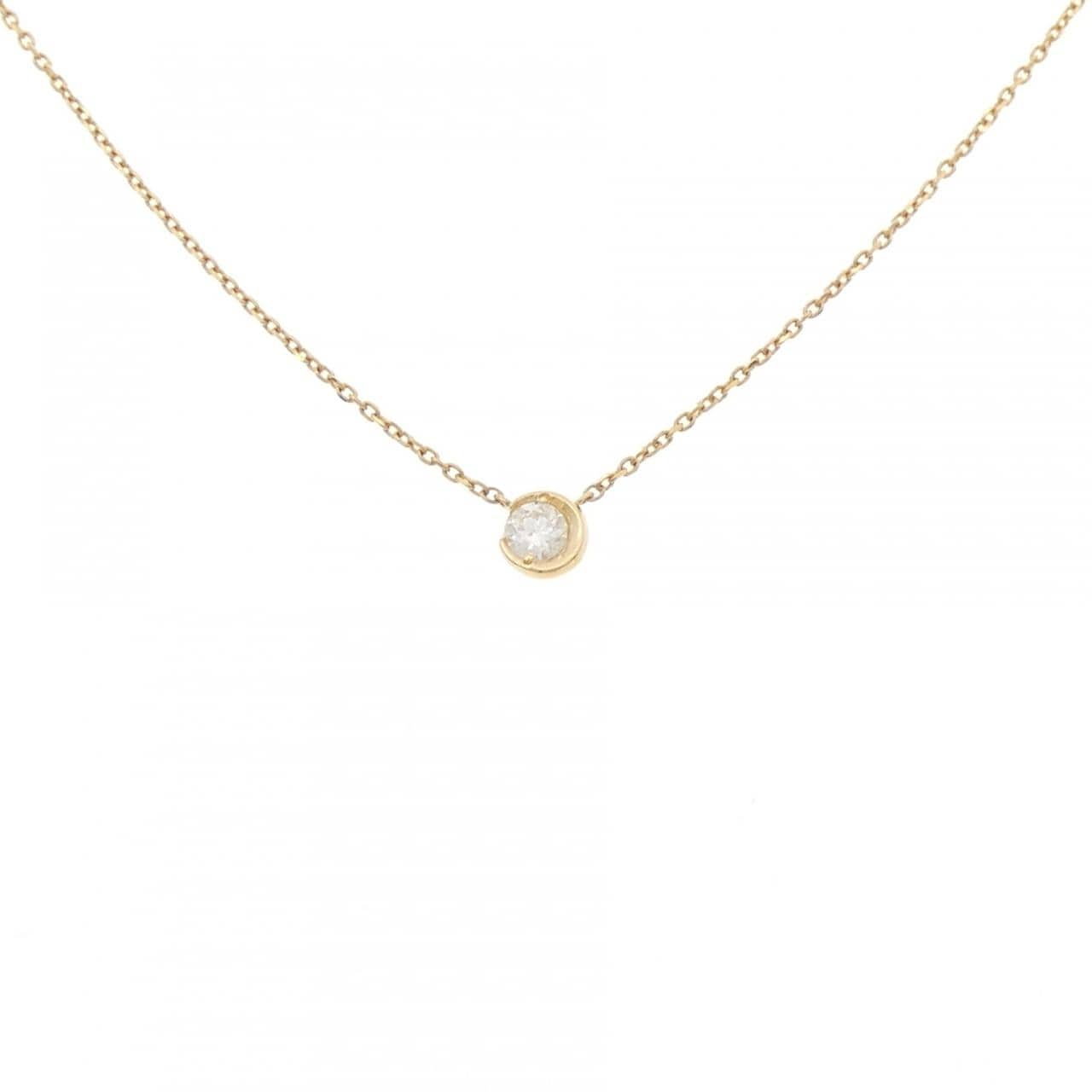 スタージュエリー ムーンセッティング ネックレス 0.10CT