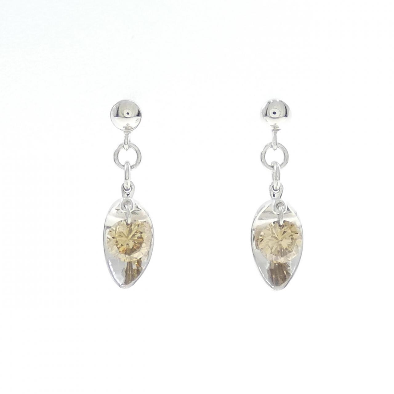 K18WG/K14WG Diamond earrings 0.50CT