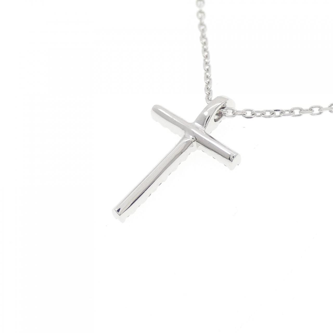 スタージュエリー クロス ダイヤモンド ネックレス 0.05CT