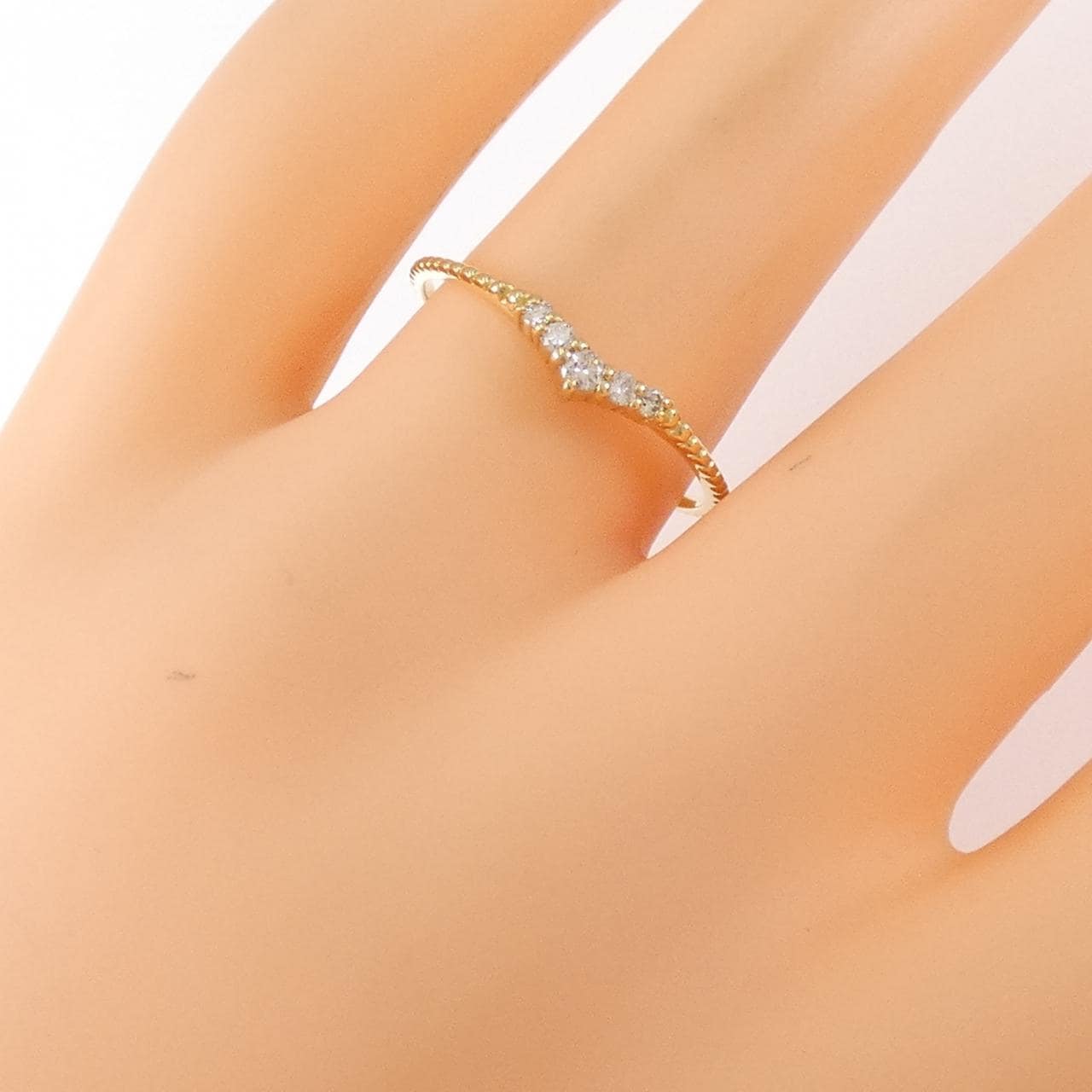 K18YG ダイヤモンド リング 0.10CT