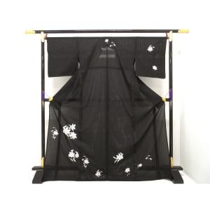 【未使用品】単衣　駒絽訪問着　刺繍加工