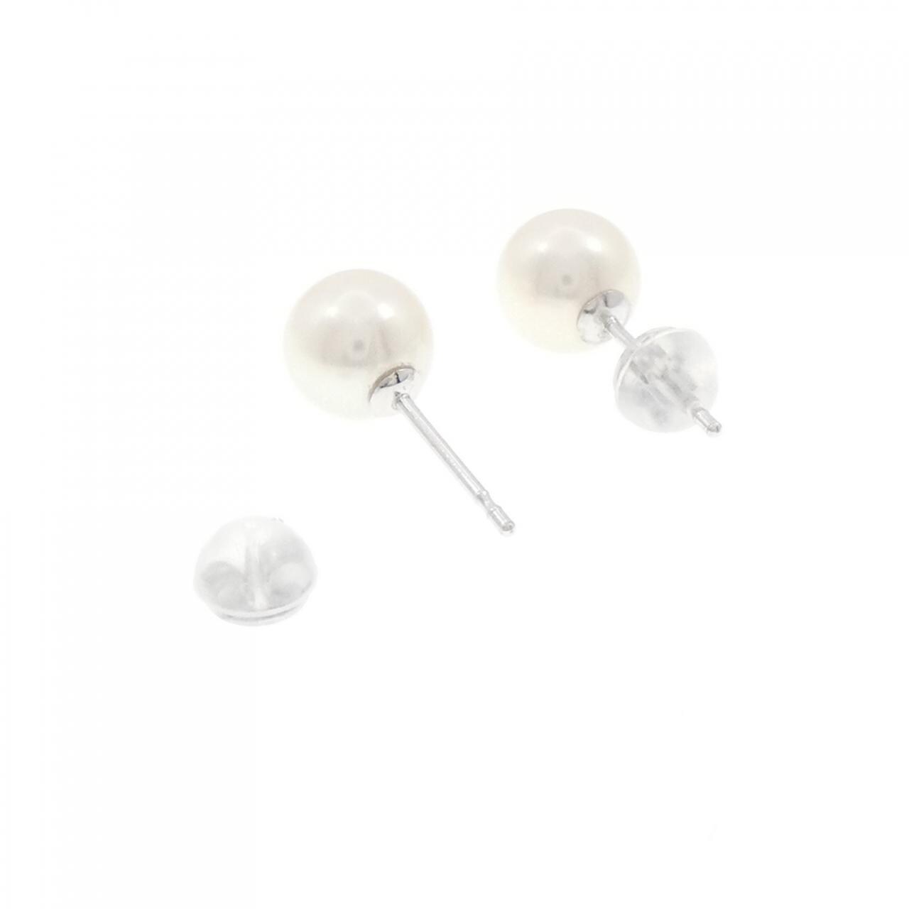K14WG Akoya pearl earrings 7.3mm