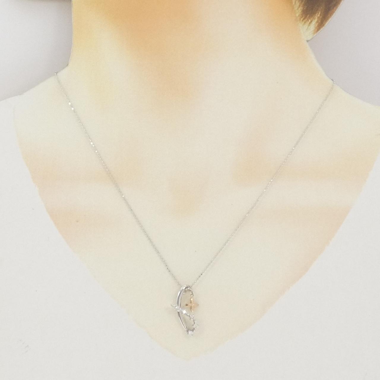 K18WG/K18PG ダイヤモンド ネックレス 0.10CT