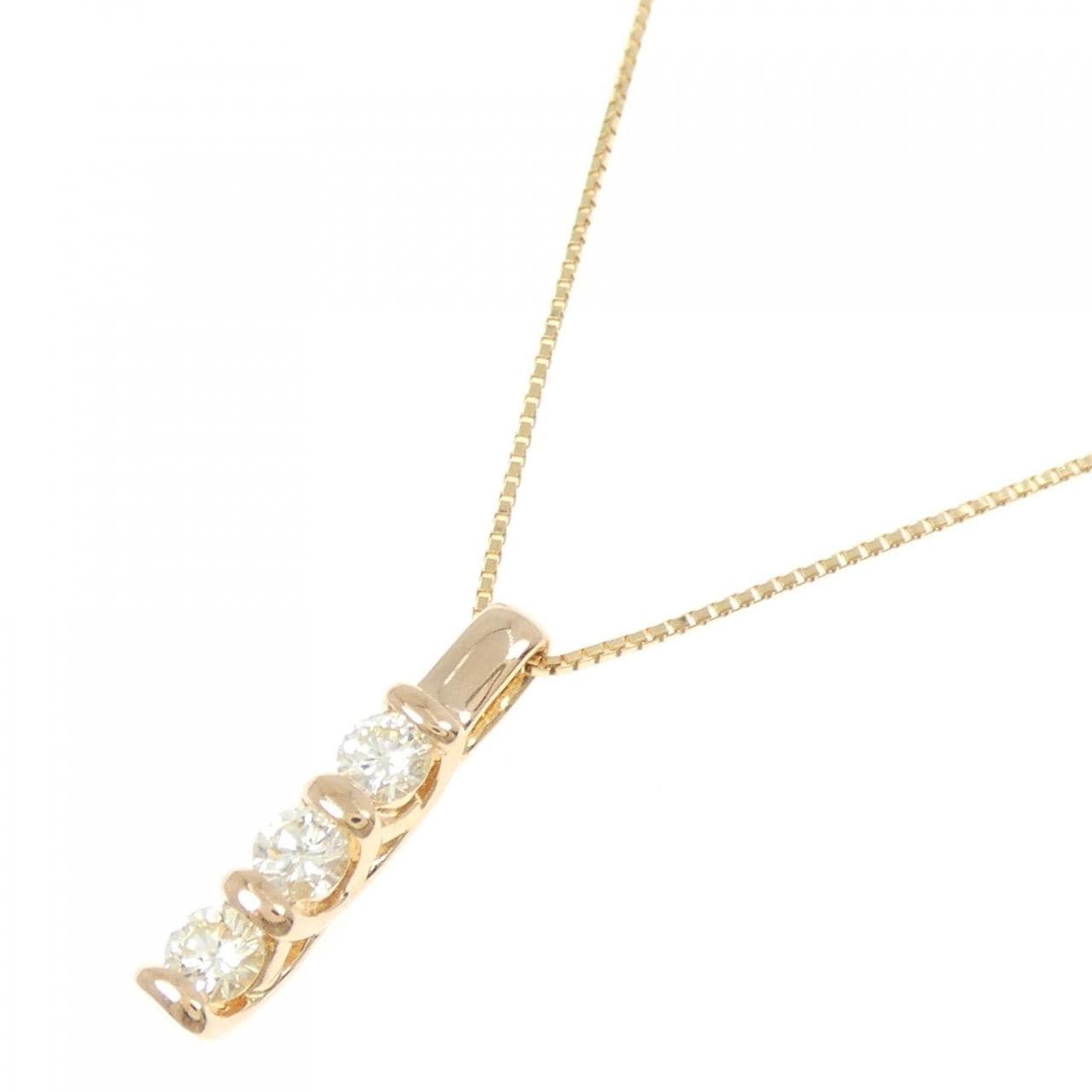 K18PG ダイヤモンド ネックレス 0.35CT