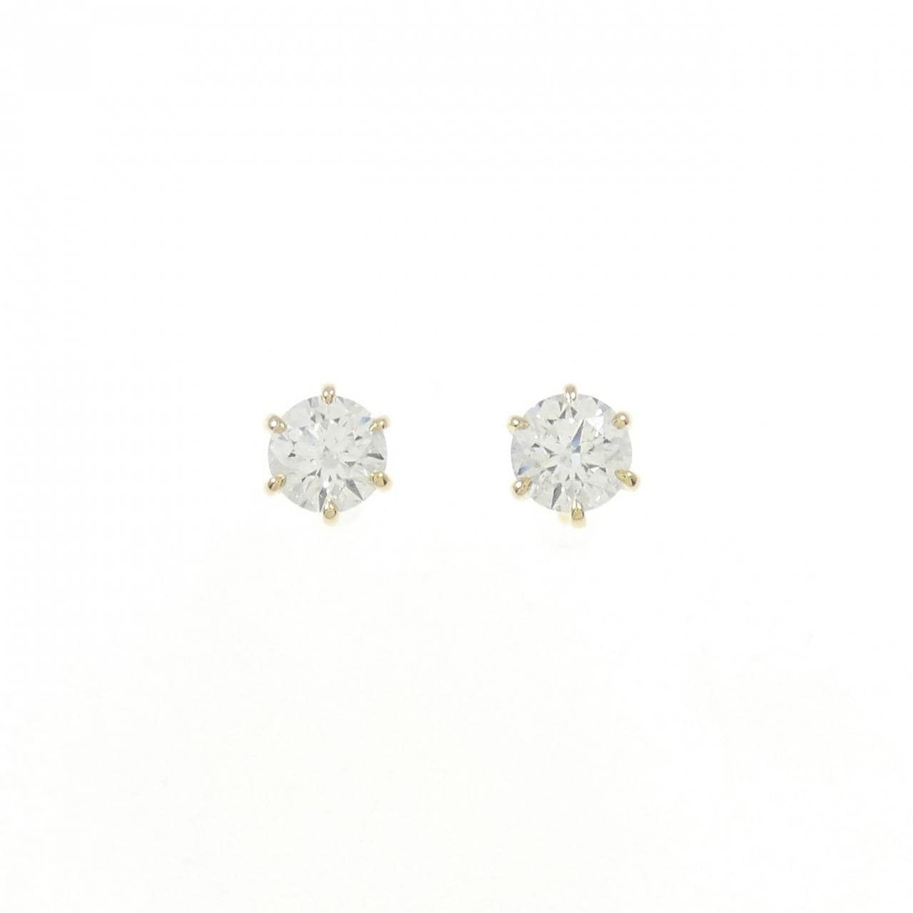 【リメイク】K18YG/ST ダイヤモンド ピアス 0.215CT 0.232CT G-H SI1 EXT H&C