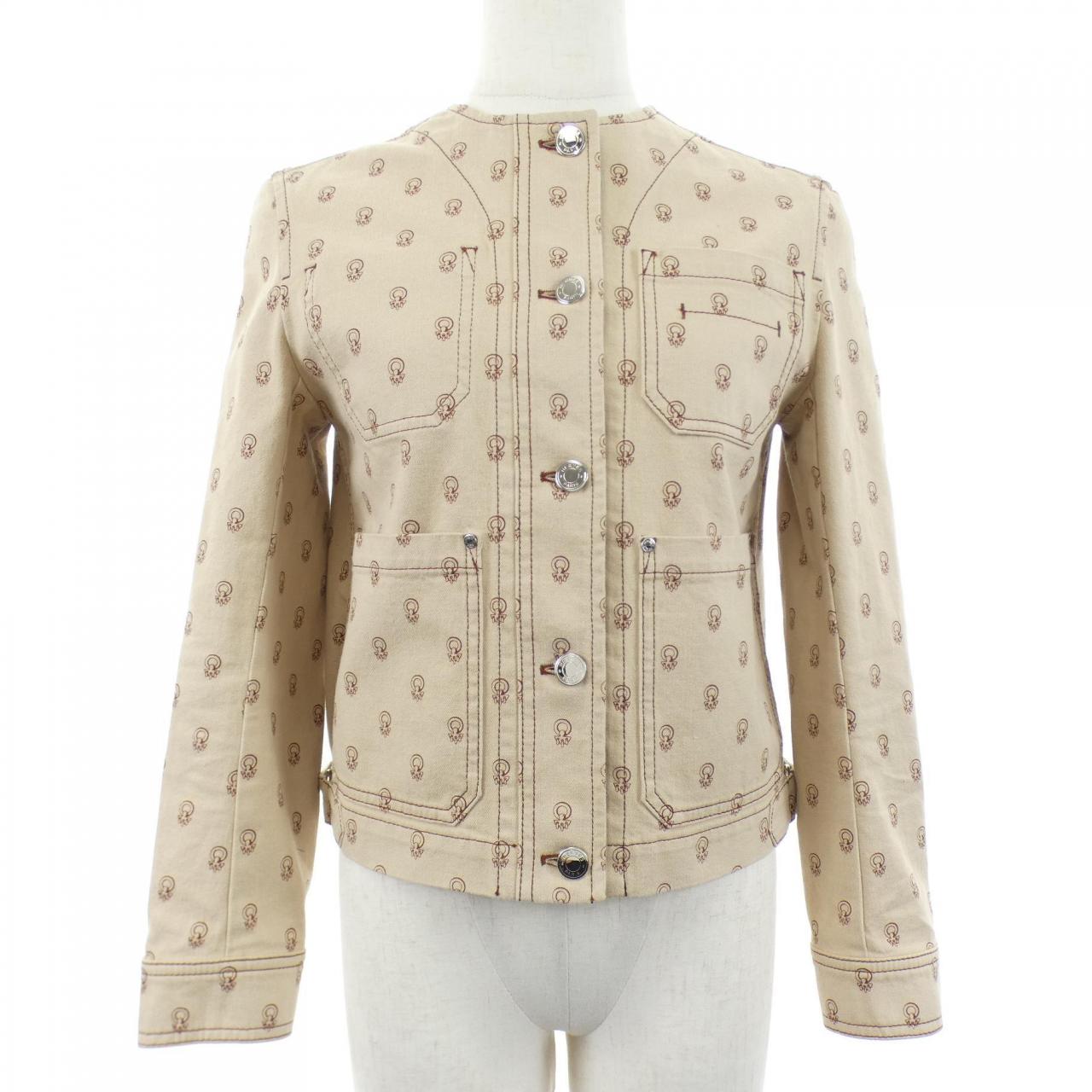 エルメス HERMES セリエボタン 2E0254DS ノーカラージャケット