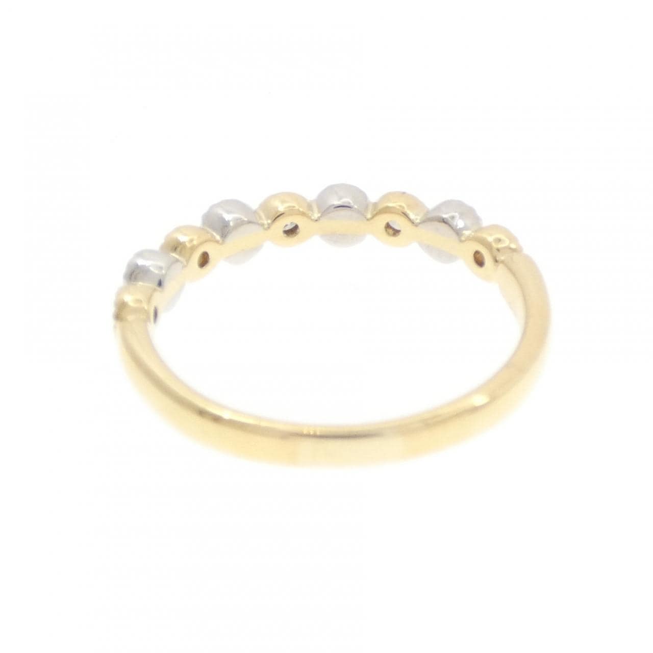 K18YG/PT950 ダイヤモンド リング 0.18CT