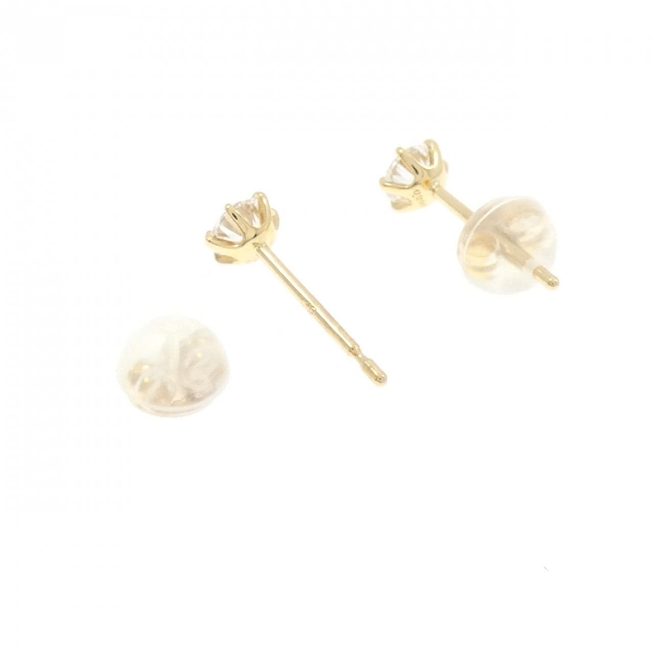 K18YG ダイヤモンド ピアス 0.204CT 0.207CT D VS1 EXT H&C