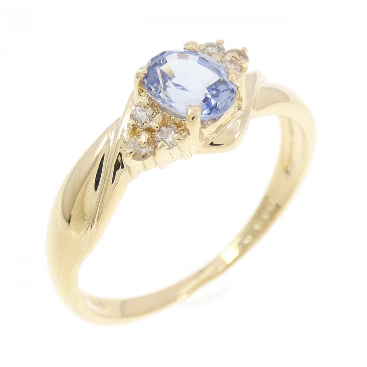 K18YG サファイヤ リング 0.48CT