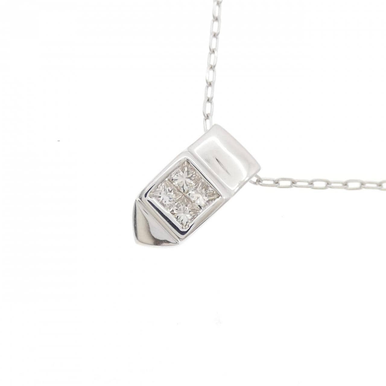 K18WG ダイヤモンド ネックレス 0.15CT