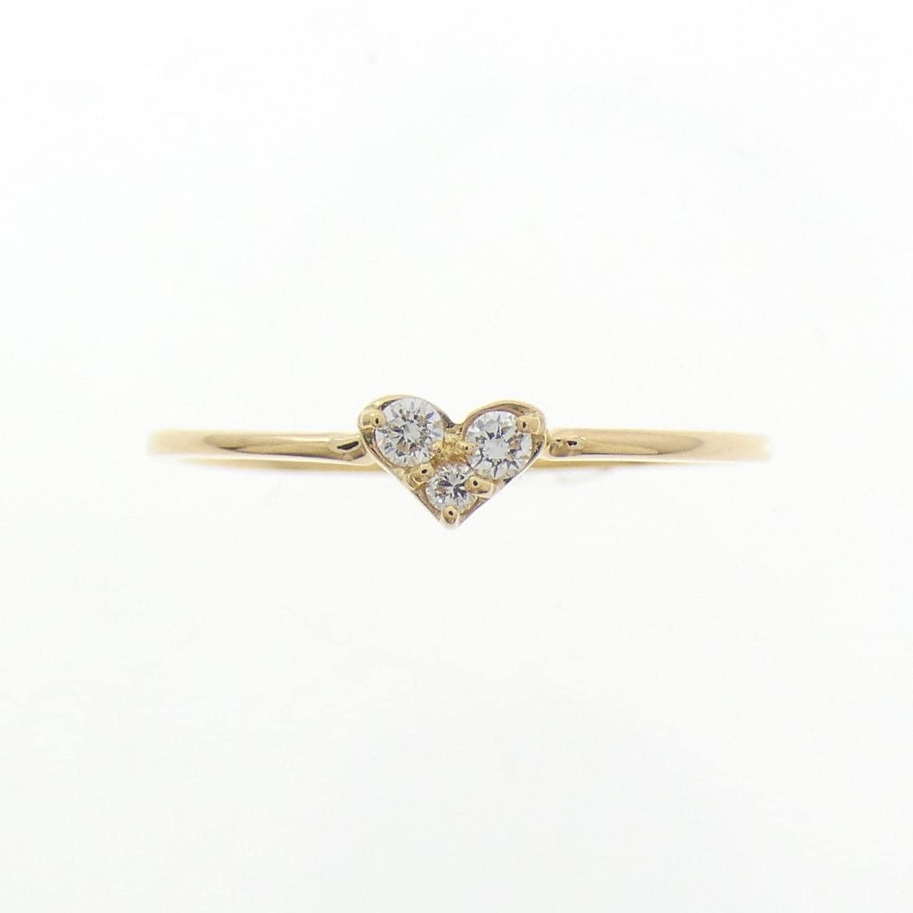 【リメイク】K18YG ハート ダイヤモンド リング 0.05CT
