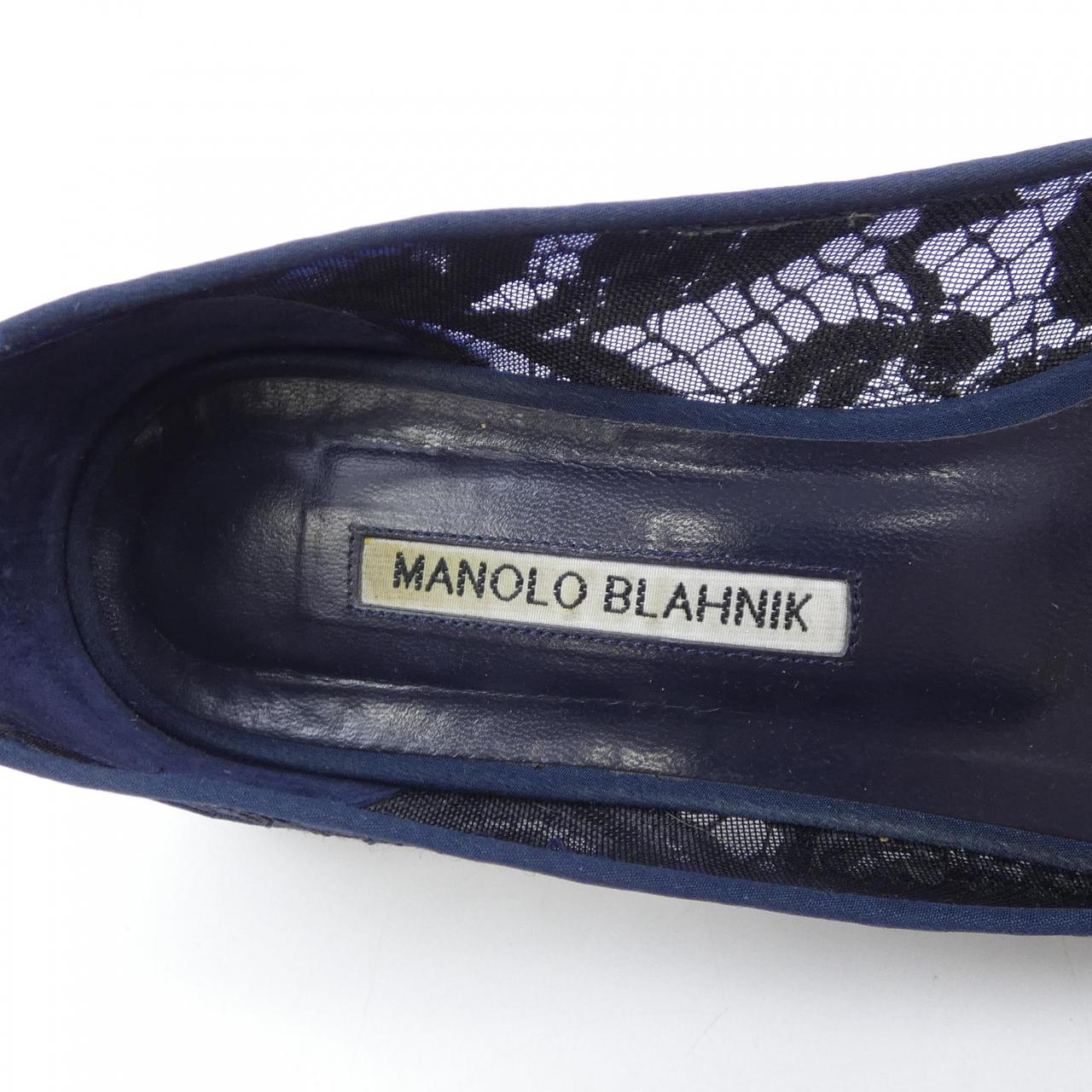 マノロブラニク MANOLO BLAHNIK HANGISIFLAT LACE ハンギシフラット レース フラットシューズ
