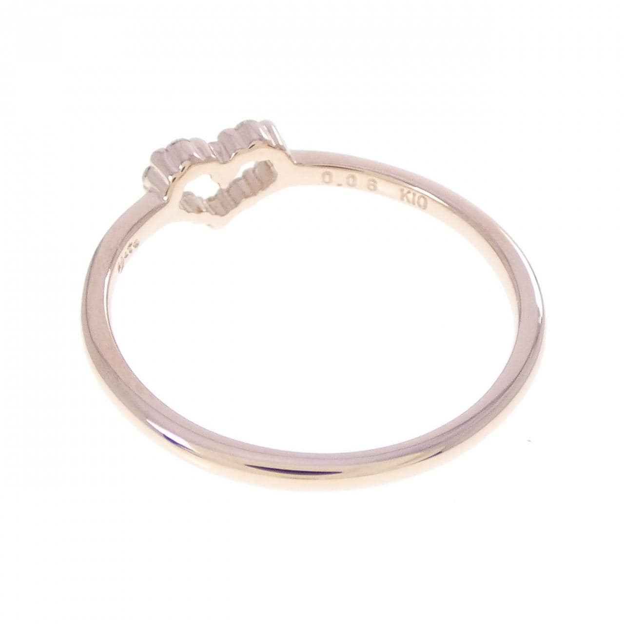 アガット ハート ダイヤモンド リング 0.06CT