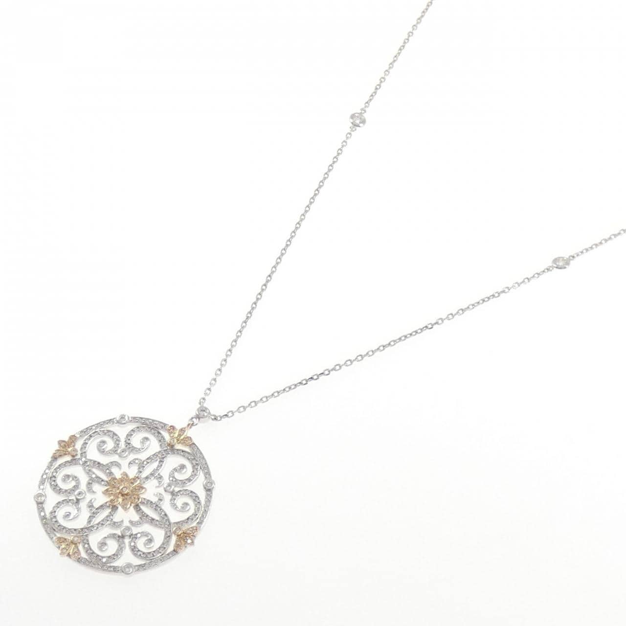 K18WG/K18PG ダイヤモンド ネックレス 0.88CT