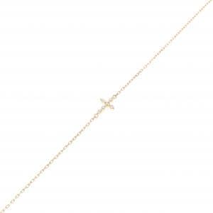 アガット クロス ダイヤモンド ブレスレット 0.03CT