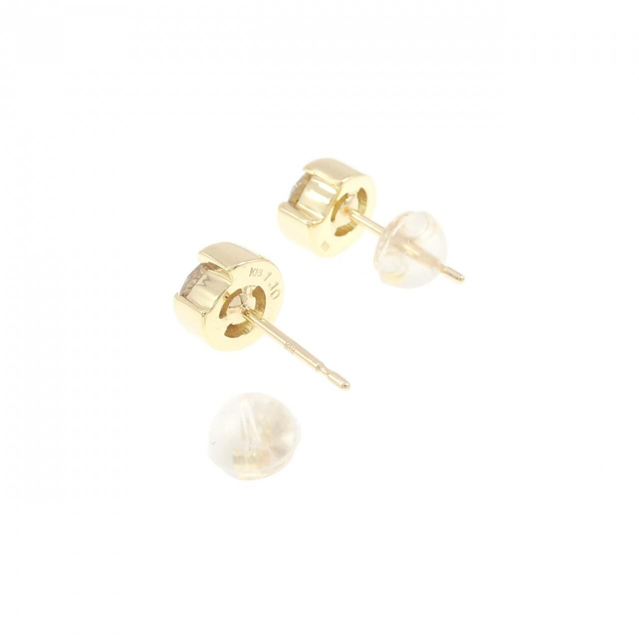 K18YG ダイヤモンド ピアス 1.10CT