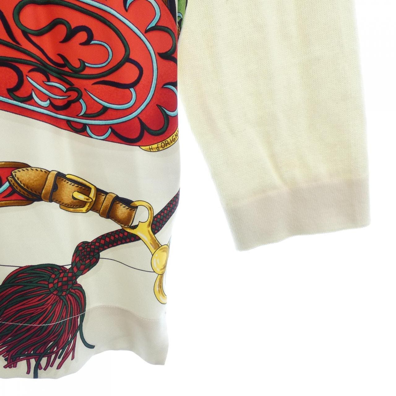 【ヴィンテージ】エルメス HERMES FESTIVAL QUADRI ツイルレーヌ. トップス