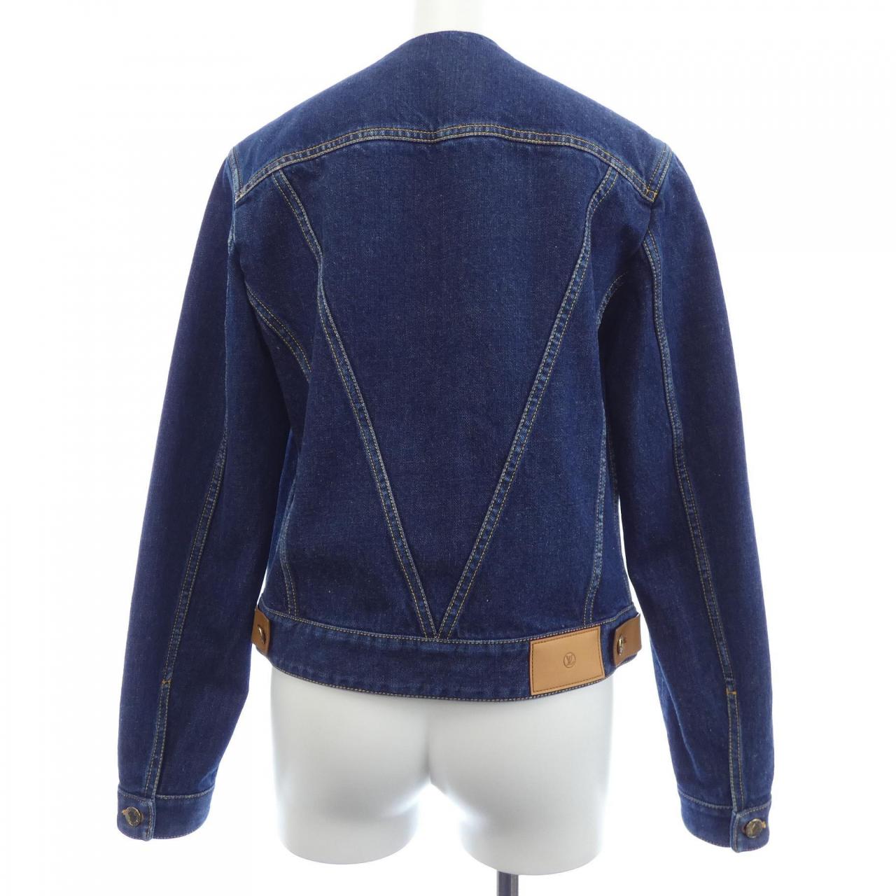ルイヴィトン LOUIS VUITTON レザーアクセントデニムジャケット FOJA07GM1 デニムジャケット