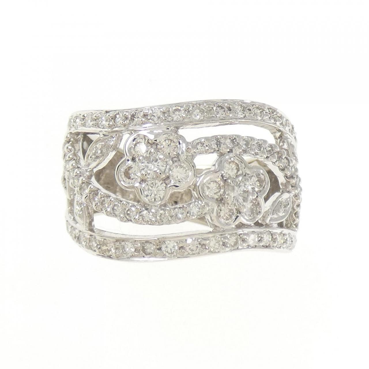 PT900 フラワー ダイヤモンド リング 1.01CT