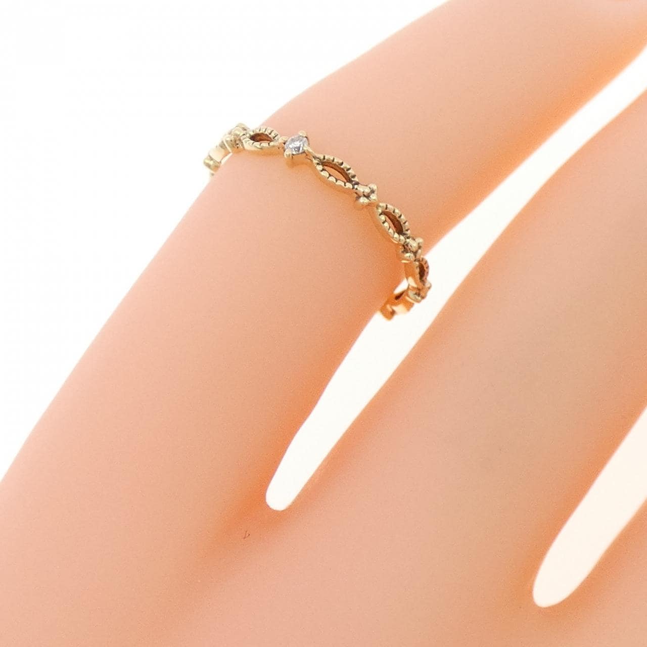 シエナ ロゼ ダイヤモンド ピンキーリング 0.01CT