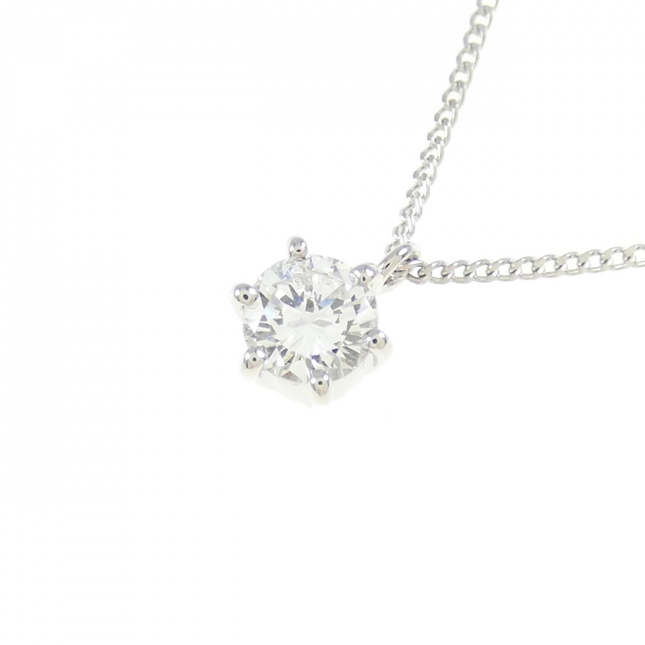 PT900/PT850 ソリティア ダイヤモンド ネックレス 0.412CT