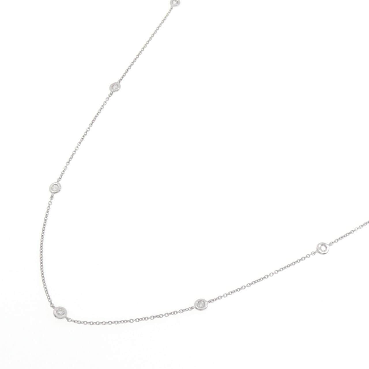 750WG ダイヤモンド ネックレス 0.24CT