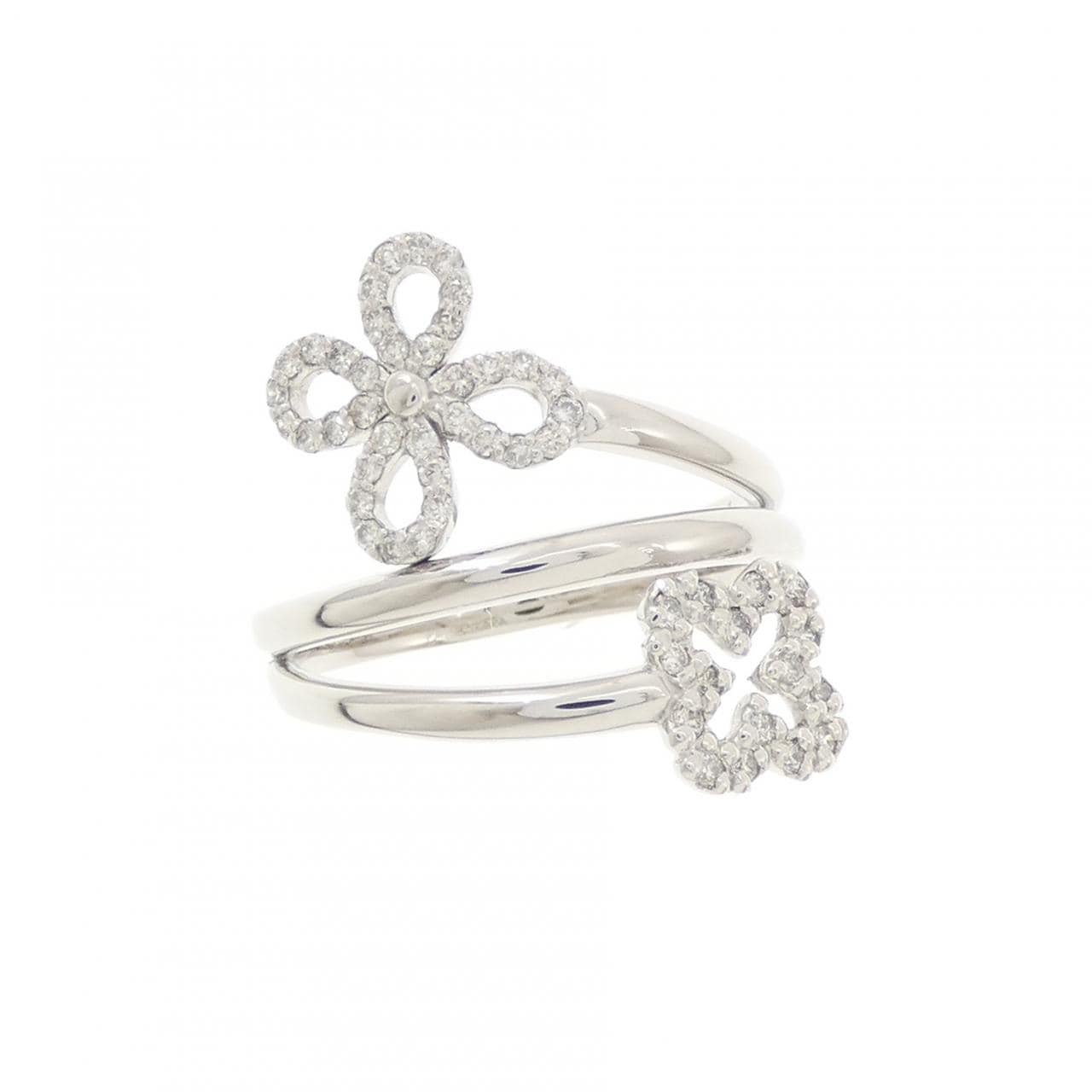 PT900 フラワー ダイヤモンド リング 0.34CT