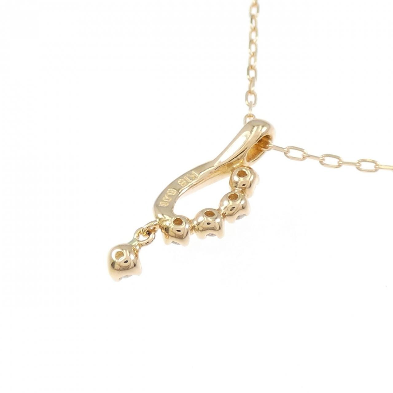 K18PG ダイヤモンド ネックレス 0.08CT