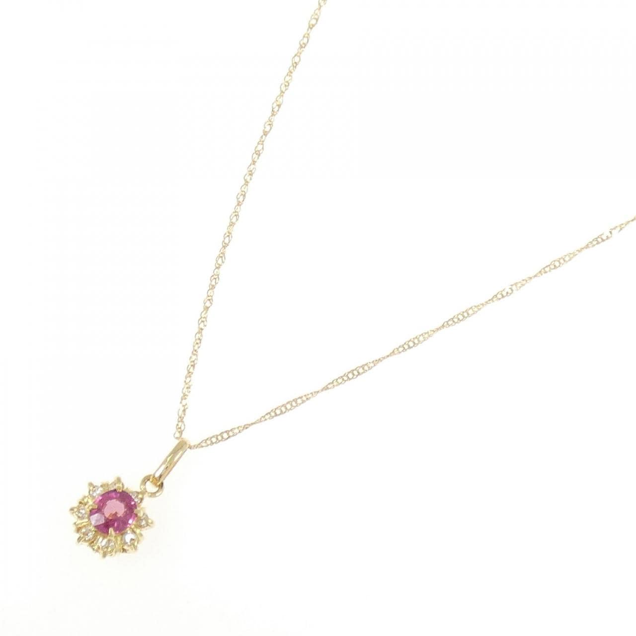 K18YG ルビー ネックレス 0.36CT