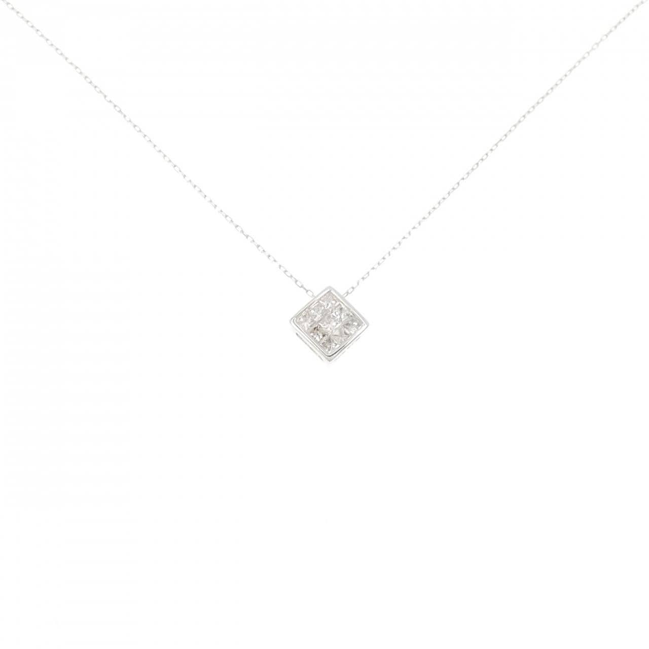 K18WG ダイヤモンド ネックレス 0.20CT