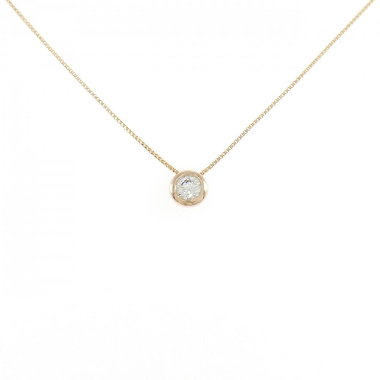 K18PG ソリティア ダイヤモンド ネックレス 0.203CT