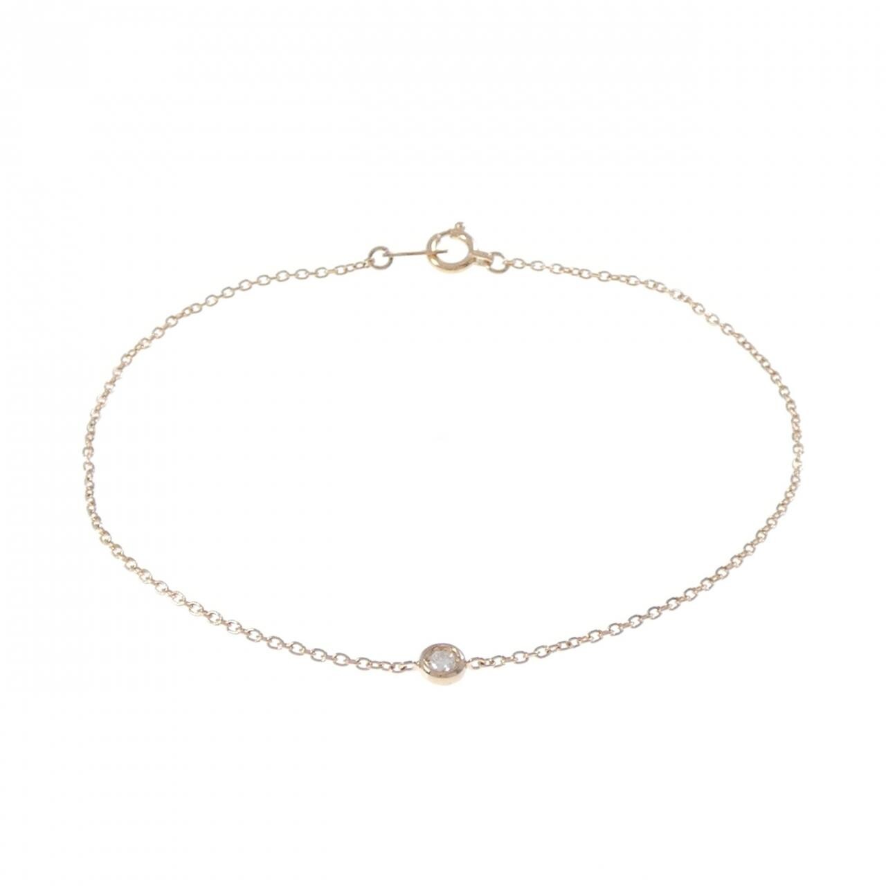 K18PG ダイヤモンド ブレスレット 0.03CT