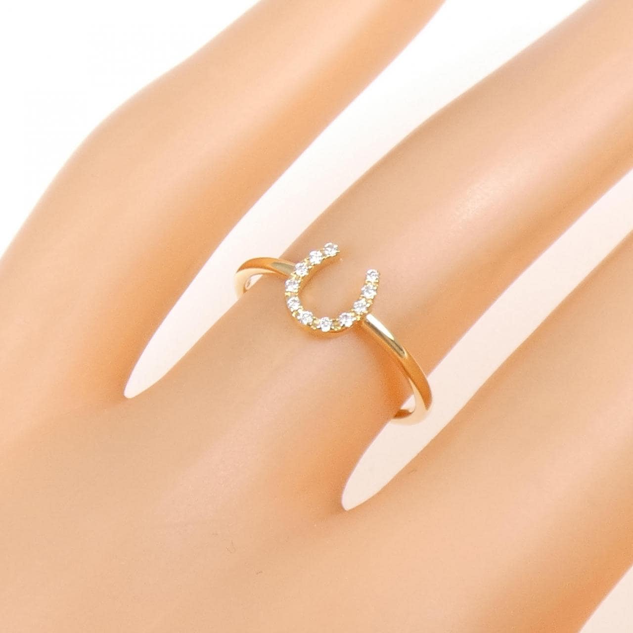 エテ ホースシュー ダイヤモンド リング 0.03CT