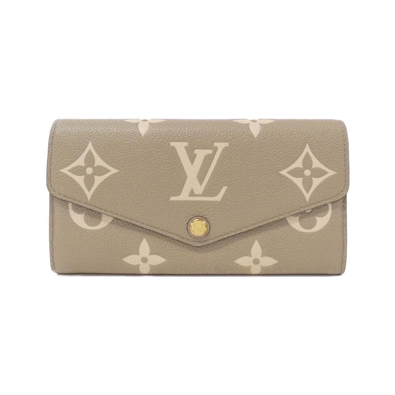 LOUIS VUITTON雙色Monogram Empreinte Portefeuille Sarah M81049 皮夾