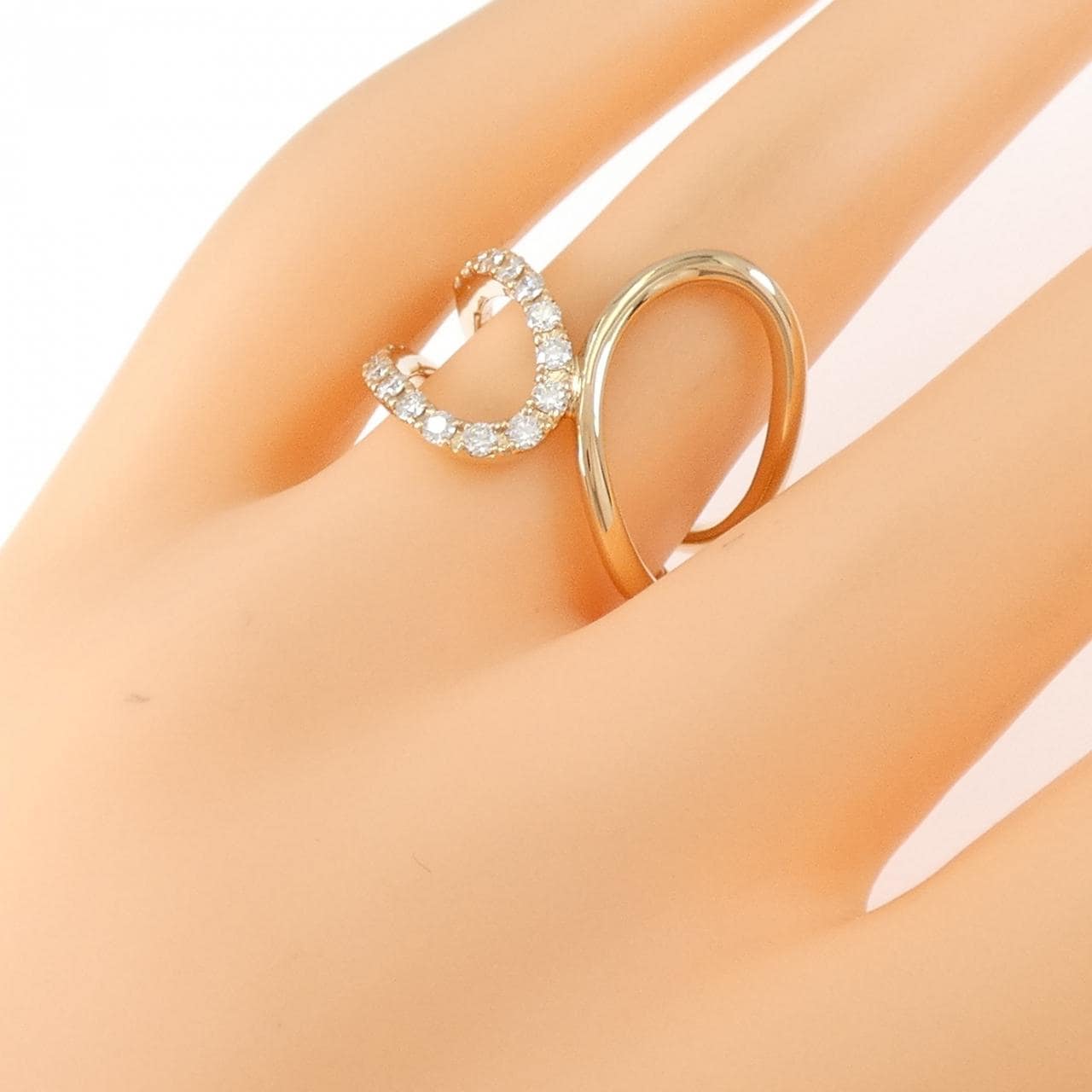 K18PG ダイヤモンド リング 0.37CT