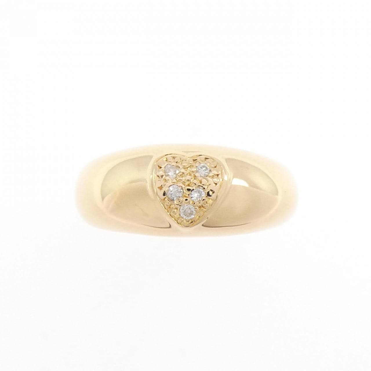 K18YG ハート ダイヤモンド リング 0.034CT
