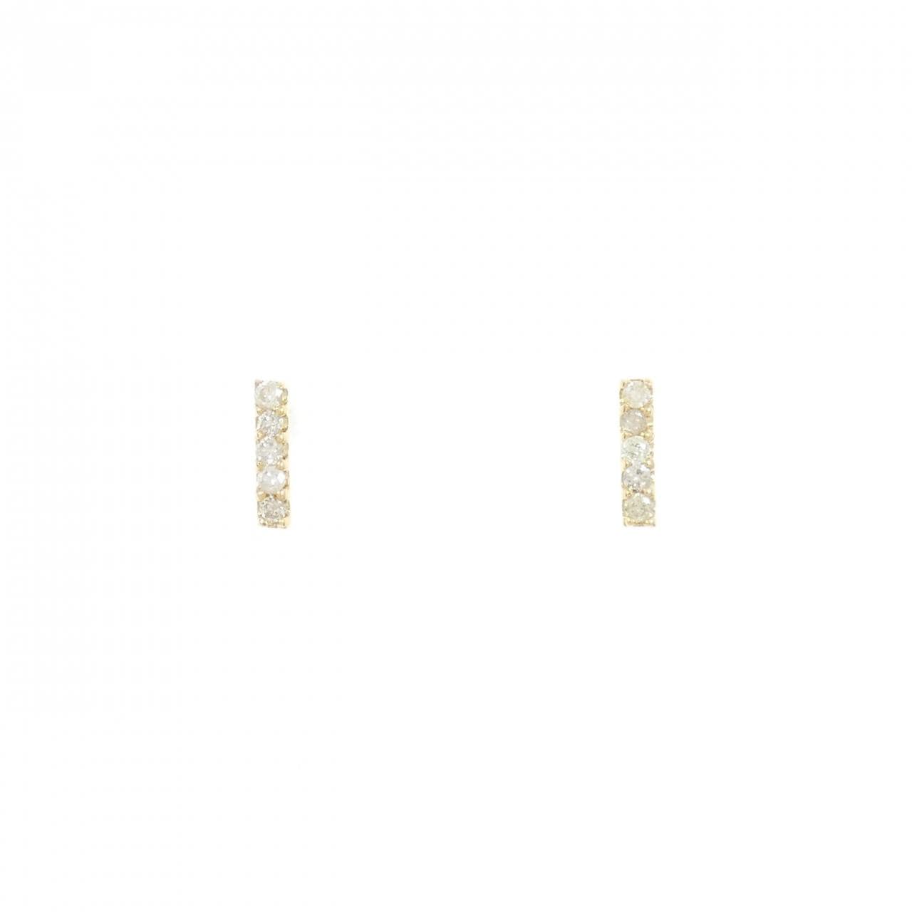 [新品] K18YG鑽石耳環 0.10CT