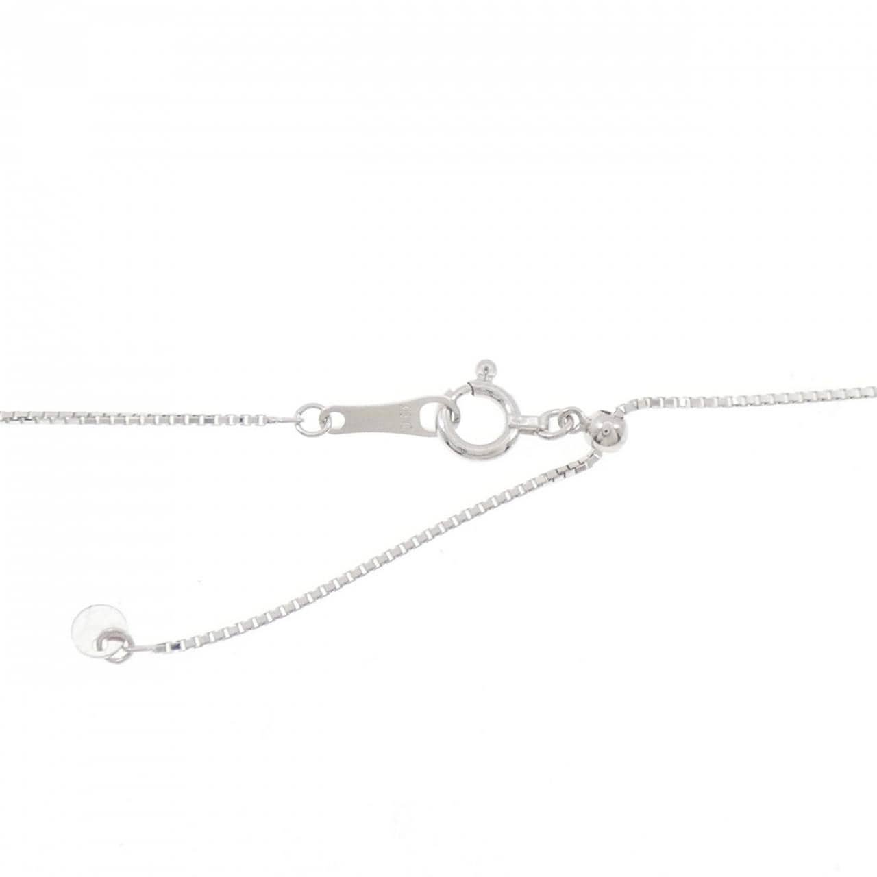 K18WG フラワー ダイヤモンド ネックレス 0.50CT