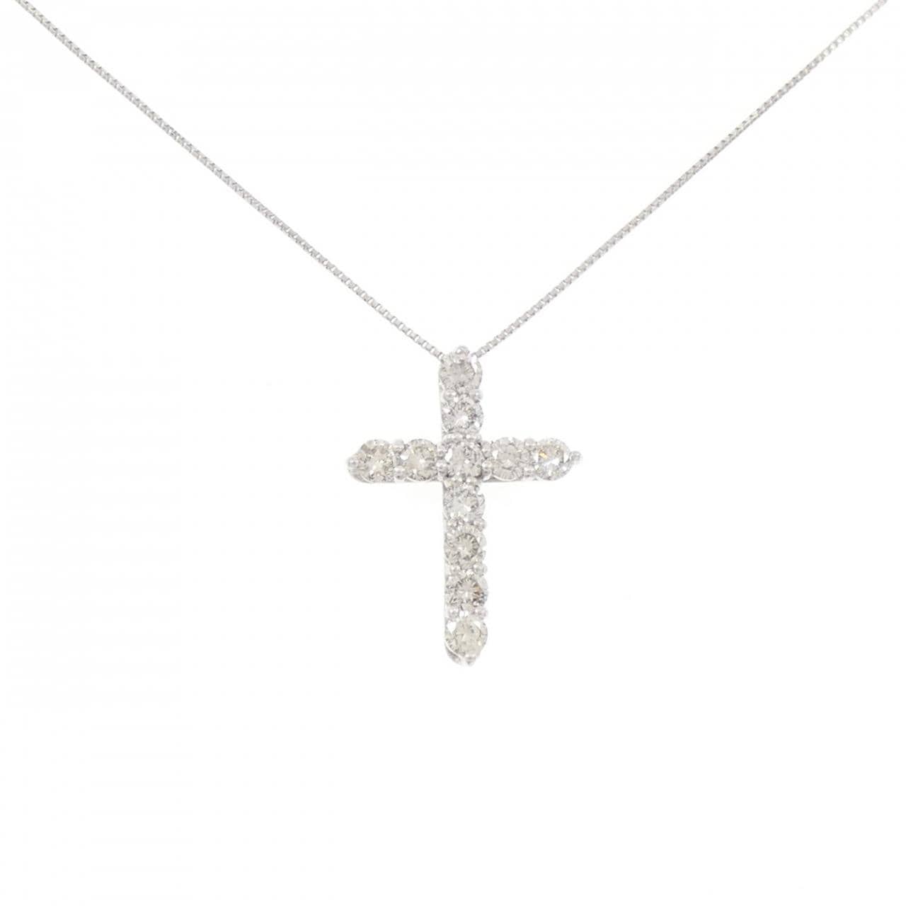 PT900/PT850 クロス ダイヤモンド ネックレス 1.00CT