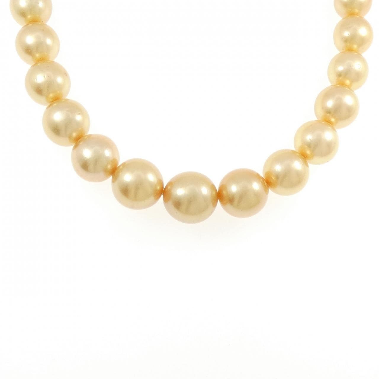 シルバークラスプ 白蝶パール ネックレス 9.0-14.0mm